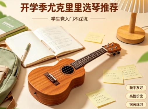 开学季学生党尤克里里选琴推荐｜零基础入门型号不踩坑攻略(图1)